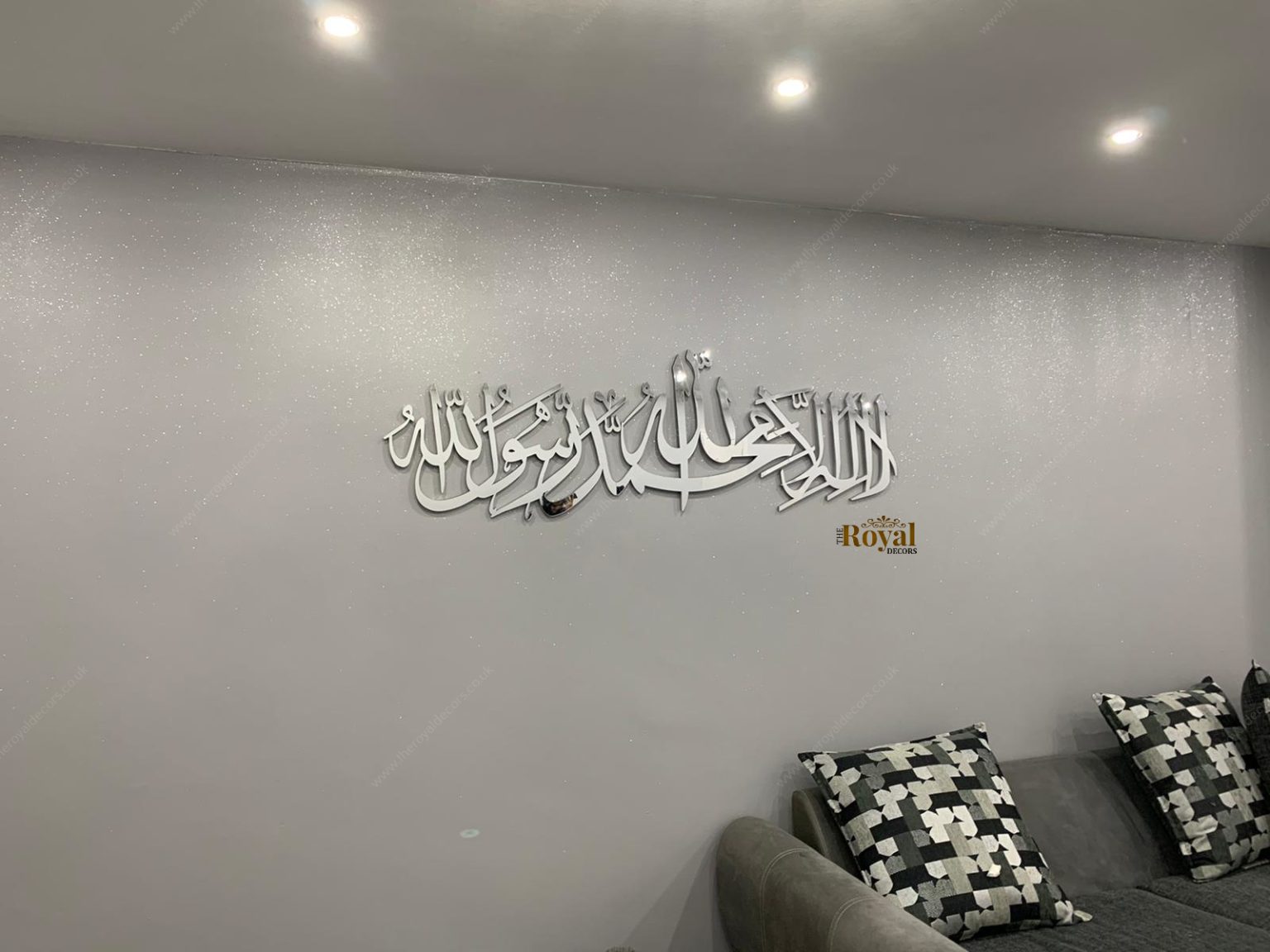 Mirror Finish Kalima shahada Islamic Wall Art arabic Calligraphy home decor