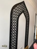 Mehraab for prayer room and masjid or mosque,Wooden Geometric Arch Panel, Moroccan Decorative Wood Panel, Mehraab with LED Light for Prayer Room, Moroccan Arabic Arch Frame 10