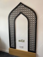 Mehraab for prayer room and masjid or mosque,Wooden Geometric Arch Panel, Moroccan Decorative Wood Panel, Mehraab with LED Light for Prayer Room, Moroccan Arabic Arch Frame 2