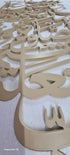 3D Wooden Islamic Wall Art, Rabbi Jalni Muqimas Salati Dua