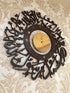 Kalima Shahada Wooden Wall Clock. Kalimah Wall Clock. 3D round wooden Kalima Wall Clock. Kalima calligraphy. Islamic Wall Art. Mirror Clock.